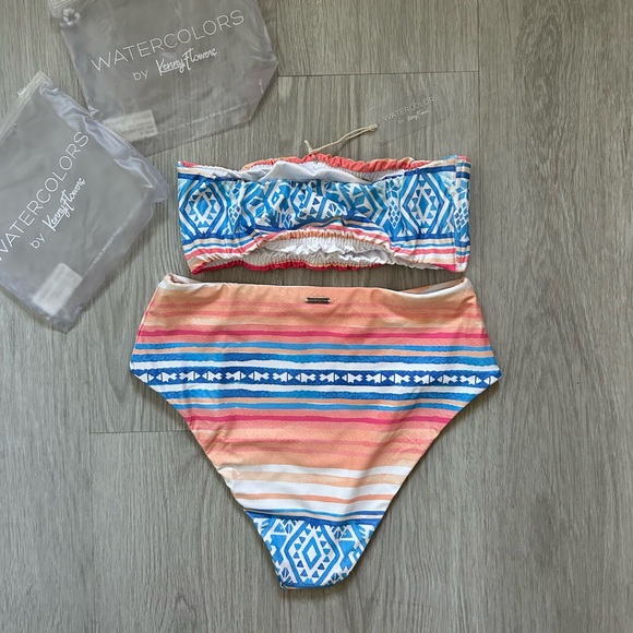 🆕 Kenny Flowers Bikini Palmilla - Bandeau Top - HIGH WAIST Bottoms 🆕 - Picture 7 of 11